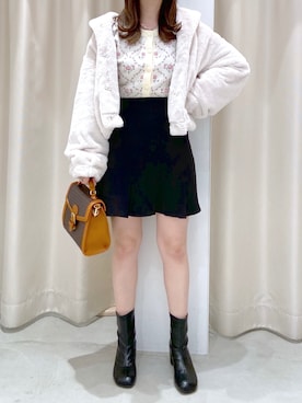 「ファーコート」｜okamu🍦骨格ストレートさん（レディース・159cm）の秋コーディネート