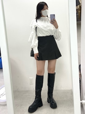 okamu🍦骨格ストレートさん（レディース・160cm）の冬コーディネート