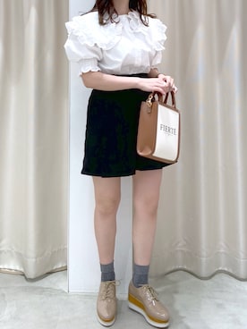 「キュロット」｜「アイテム（その他シューズ）」を使った、okamu🍦骨格ストレートさん（レディース・159cm）の春コーディネート
