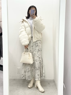 okamu🍦骨格ストレートさん（レディース・160cm）の冬コーディネート