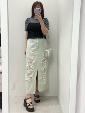 okamu🍦骨格ストレートさんの（one after another NICE CLAUP | ワンアフターアナザーナイスクラップ）を使ったコーディネート
