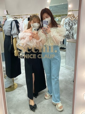 okamu🍦骨格ストレートさん（レディース・159cm）の春コーディネート