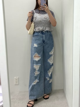 okamu🍦骨格ストレートさん（レディース・160cm）の春コーディネート