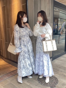 「トワルドジュイ」｜「アイテム（ワンピース/ドレス）」を使った、okamu🍦骨格ストレートさん（レディース・159cm）の春コーディネート