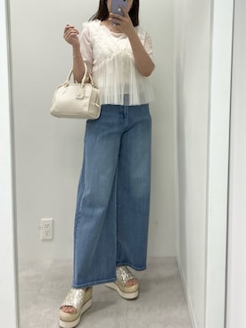 okamu🍦骨格ストレートさん（レディース・160cm）の春コーディネート