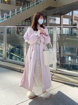 okamu🍦骨格ストレートさん(レディース・159cm)の春コーディネート