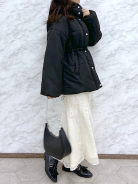 okamu🍦骨格ストレートさん(レディース・159cm)の冬コーディネート