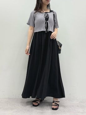 okamu🍦骨格ストレートさん（レディース・160cm）の夏コーディネート