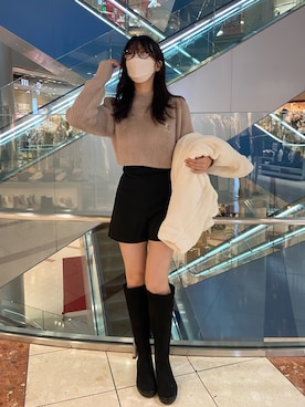 「ブローチ」｜okamu🍦骨格ストレートさん（レディース・159cm）の秋コーディネート