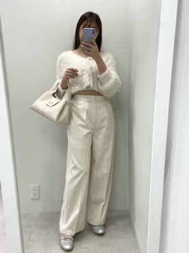 「オールホワイトコーデ」｜okamu🍦骨格ストレートさん（レディース・160cm）の夏コーディネート