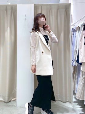 「one after another NICE CLAUP（ワンアフターアナザーナイスクラップ）のスニーカー底グルカサンダル（サンダル）」を使った、okamu🍦骨格ストレートさん（レディース・159cm）の春コーディネート