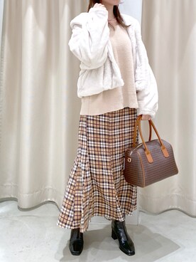 okamu🍦骨格ストレートさん（レディース・159cm）の秋コーディネート