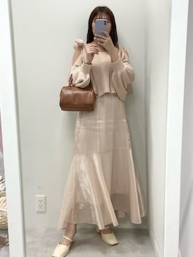 okamu🍦骨格ストレートさん（レディース・160cm）の春コーディネート