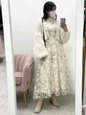 okamu🍦骨格ストレートさん（レディース・160cm）の冬コーディネート
