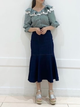 okamu🍦骨格ストレートさん（レディース・159cm）の夏コーディネート