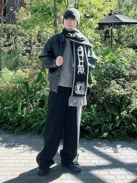 「DOLCE&GABBANA（ドルチェアンドガッバーナ）のアイテム」を使った、府川広登さん（メンズ・172cm）の冬コーディネート