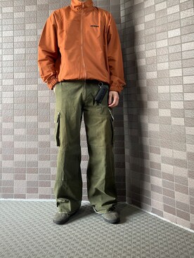 「AVIREX（アヴィレックス）のアイテム（ナイロンジャケット）」を使った、satoさん（メンズ・170cm）の春コーディネート