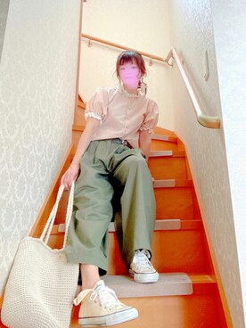 トートバッグを使った ブラウス パンツ の人気ファッションコーディネート Wear