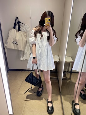 「152cm」｜「アイテム（シャツワンピース）」を使った、xxxm818さん（レディース・152cm）の夏コーディネート