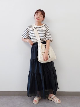 「甘辛mix」｜ayaさん（レディース・161cm）の夏コーディネート