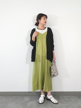 「アイテム（カーディガン/ボレロ）」を使った、ayaさん（レディース・161cm・30代）の春コーディネート