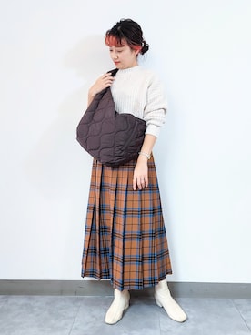 「アイテム（ブーツ）」を使った、ayaさん（レディース・161cm・30代）の冬コーディネート