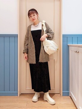 「アイテム（ワンピース/ドレス）」を使った、ayaさん（レディース・161cm・30代）の秋コーディネート