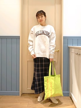「アイテム（スウェット）」を使った、ayaさん（レディース・161cm・30代）の冬コーディネート