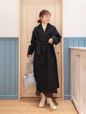 「若見え」｜「アイテム（トレンチコート）」を使った、ayaさん（レディース・161cm）の秋コーディネート