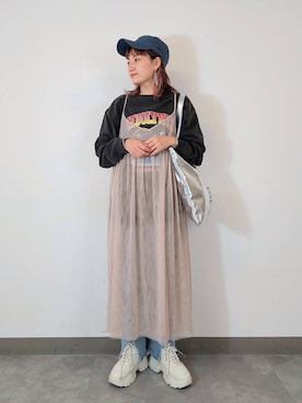 「アイテム（ワンピース/ドレス）」を使った、ayaさん（レディース・161cm・30代）の冬コーディネート