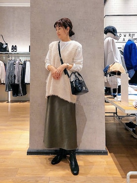 「若見え」｜「アイテム（アナログ腕時計）」を使った、ayaさん（レディース・161cm）の秋コーディネート