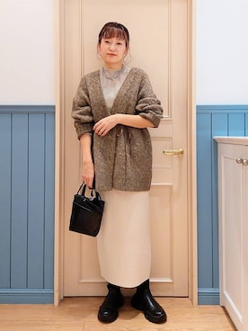 「アイテム（ブーツ）」を使った、ayaさん（レディース・161cm・30代）の秋コーディネート