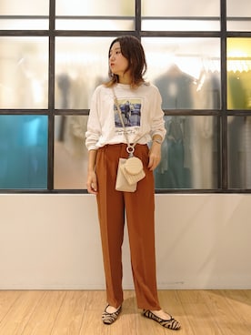 「アイテム（バレエシューズ）」を使った、ayaさん（レディース・161cm・30代）の夏コーディネート