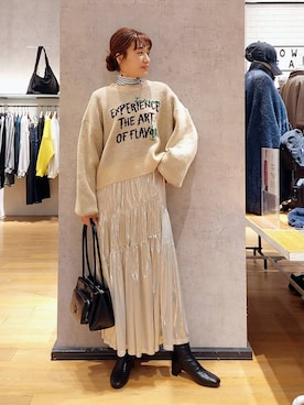 「アイテム（ブーツ）」を使った、ayaさん（レディース・161cm・30代）の秋コーディネート