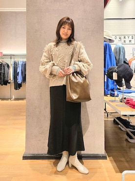 「アイテム（ブーツ）」を使った、ayaさん（レディース・161cm・30代）の冬コーディネート