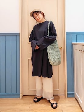 「アイテム（ワンピース/ドレス）」を使った、ayaさん（レディース・161cm・30代）の夏コーディネート