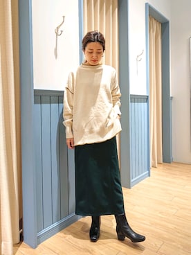 「アイテム（ブーツ）」を使った、ayaさん（レディース・161cm・30代）の秋コーディネート