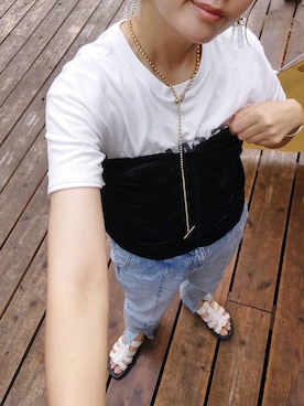 「アイテム（その他トップス）」を使った、ayaさん（レディース・161cm・30代）の夏コーディネート