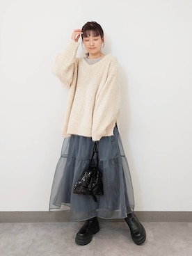 「アイテム（ブーツ）」を使った、ayaさん（レディース・161cm・30代）の冬コーディネート