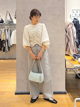 「アイテム（バレエシューズ）」を使った、ayaさん（レディース・161cm・30代）の春コーディネート