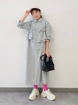 「アイテム（ワンピース/ドレス）」を使った、ayaさん（レディース・161cm・30代）の冬コーディネート