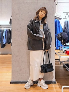 「アイテム（ブルゾン）」を使った、ayaさん（レディース・161cm・30代）の冬コーディネート