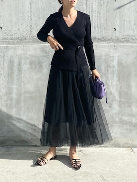 「amel（エイメル）のアイテム」を使った、mikaさん（レディース・157cm）の秋コーディネート