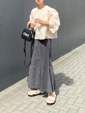 「michino（ミチノ）のアイテム」を使った、mikaさん（レディース・157cm）の秋コーディネート