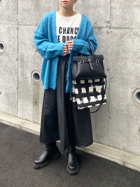 「チェルシーブーツ」｜mikaさん（レディース・157cm）の冬コーディネート