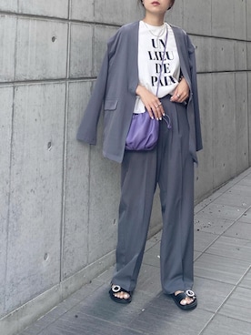 「MK MICHEL KLEIN（エムケーミッシェルクラン）のアイテム」を使った、mikaさん（レディース・157cm）の夏コーディネート