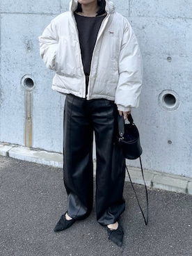 「アイテム（サンダル）」を使った、mikaさん（レディース・157cm）の秋コーディネート