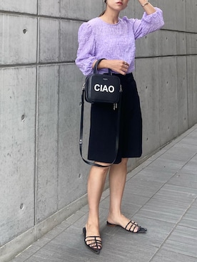 「JUNOAH」｜「アイテム（パンツ）」を使った、mikaさん（レディース・157cm）の夏コーディネート
