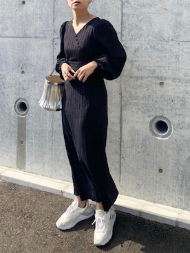 「D.A.T.E.（デイト）のアイテム」を使った、mikaさん（レディース・157cm）の冬コーディネート