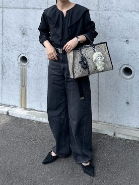 「アイテム（チャーム）」を使った、mikaさん（レディース・157cm）の秋コーディネート